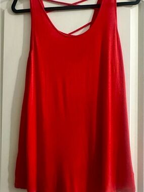 Apt. 9 Red Crisscross back Tank